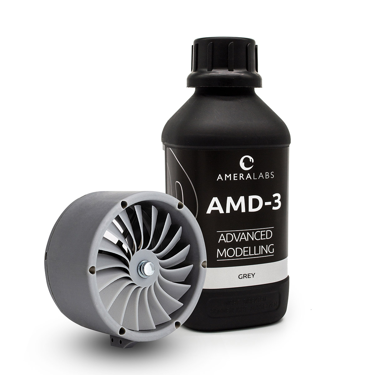 Derva 3D spausdinimui AMD-3 1kg pilka AMERALABS