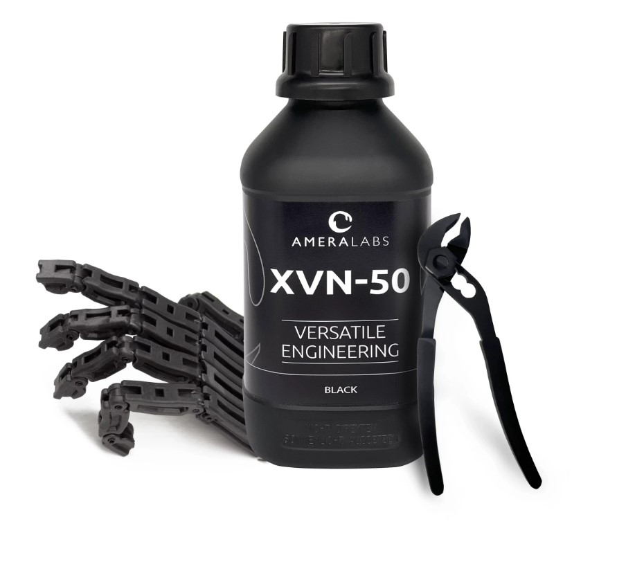 Derva 3D spausdinimui XVN-50 (inžinerinė) 1kg juoda AMERALABS