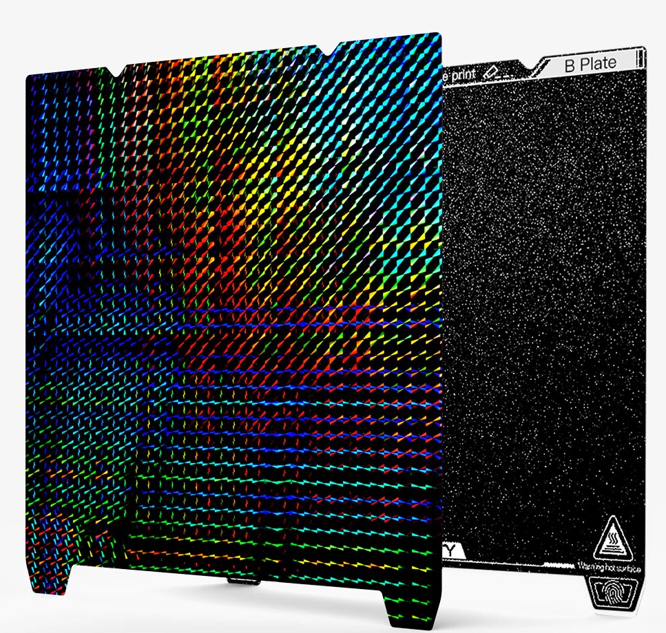 3D spausdinimo paviršius dvipusis PEI grubus + PET "phantom" 315*310mm su įkirptėmis (K1 Max，Ender-3 V3 Plus) CREALITY
