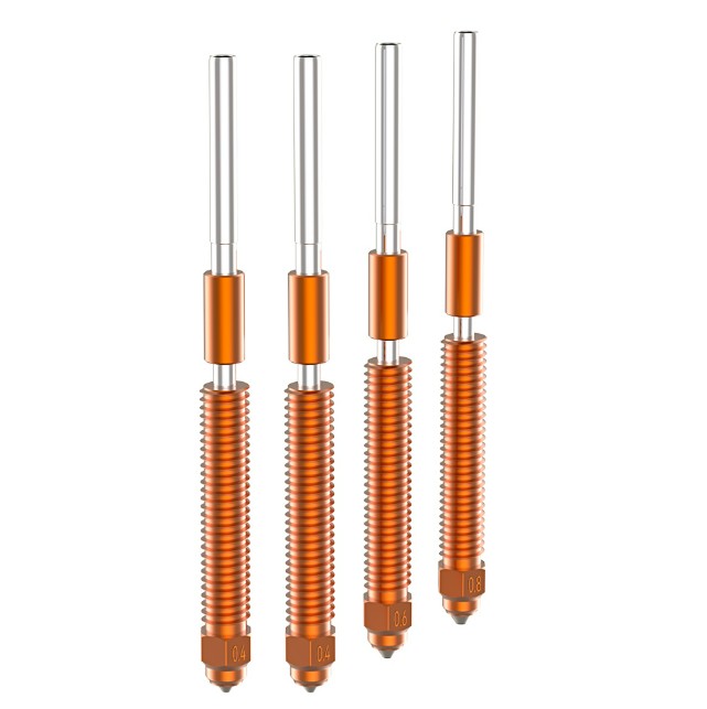 3D spausdintuvo K2PLUS / Creality-Hi purkštukų komplektas "Unicorn" 2x0.4mm 1x0.6mm 1x0.8mm CREALITY