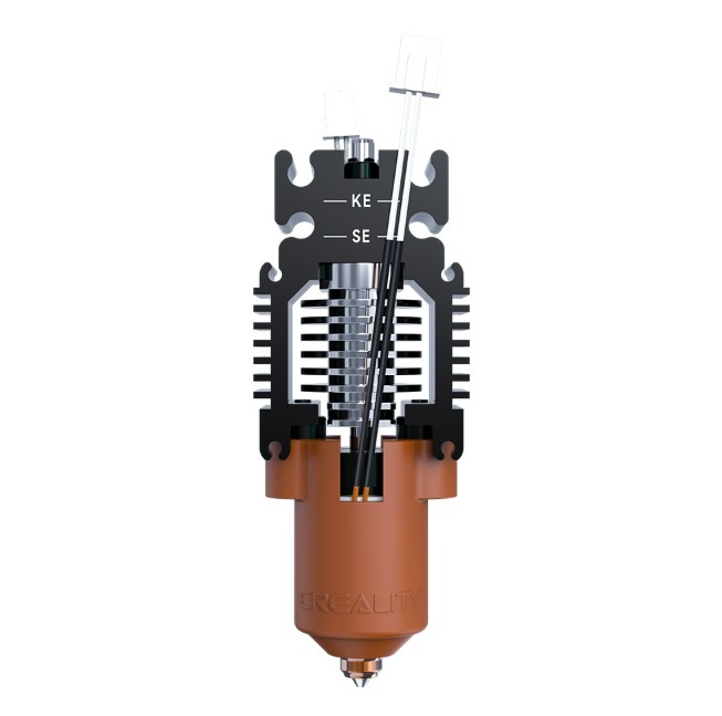Ender-3V3 SE/KE kaitintuvo (Heating Block) atnaujintas komplektas skirtas naudoti su "Unicorn" purkštukais CREALITY