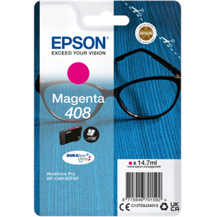 EPSON Singlepack Magenta 408 Ultra Ink|C13T09J34010