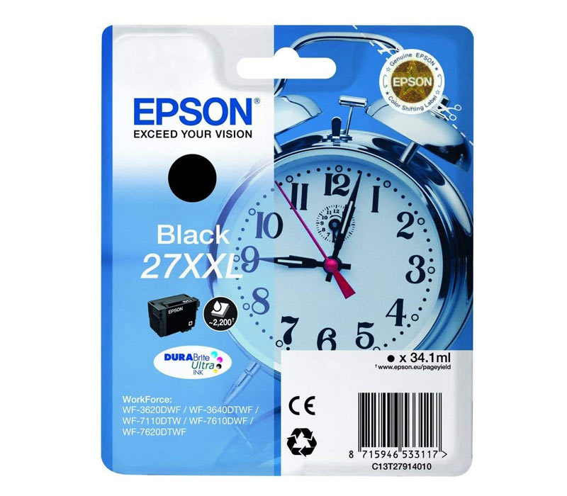 Rašalinė kasetė Epson 27XXL juoda