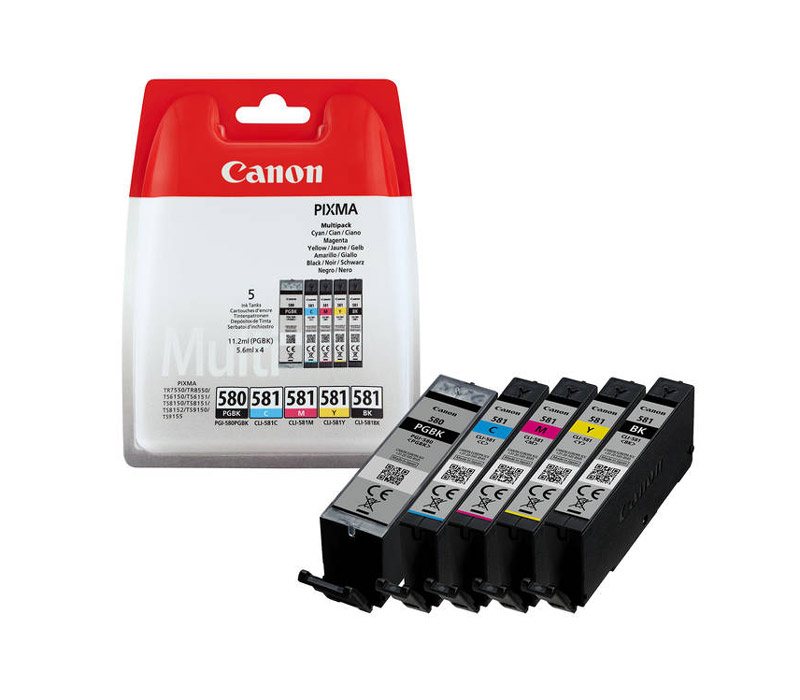 Canon kasečių rinkinys PGI-580PGBK/CLI-581 Multipack