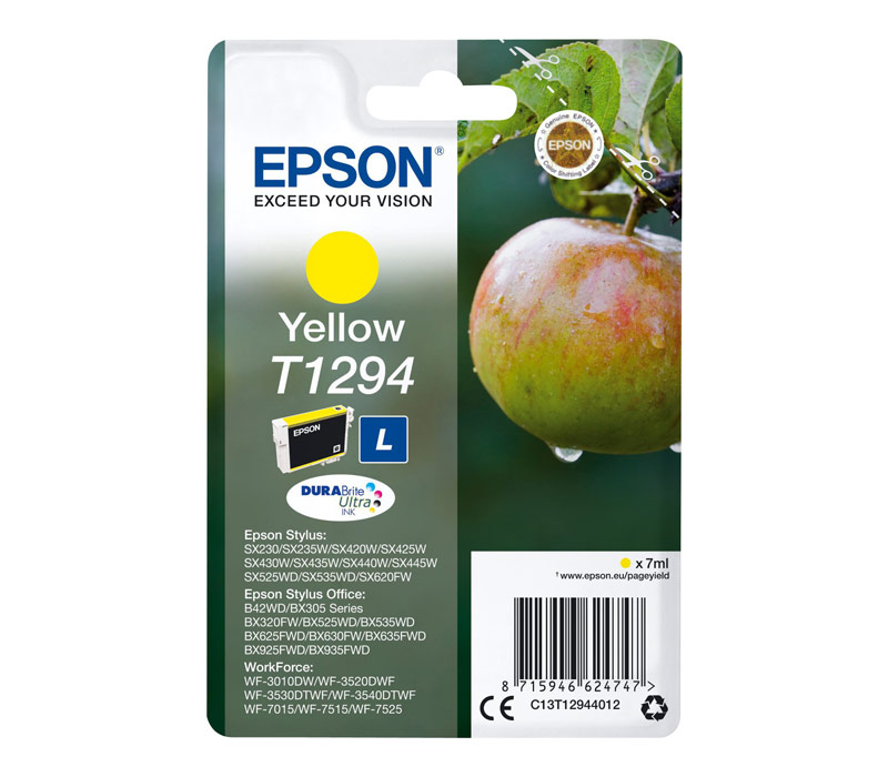 Rašalinė kasetė Epson T1294 geltona