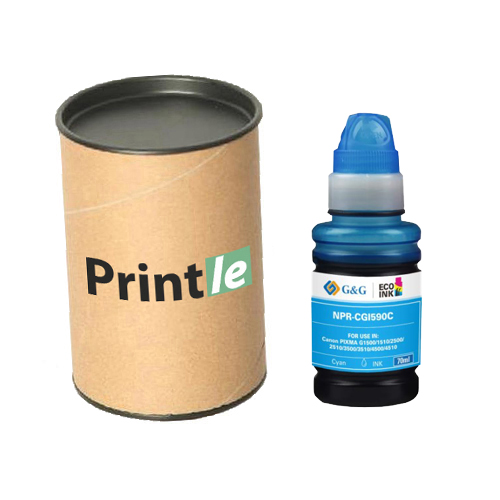 Canon GI-590C (1604C001) žydra/cyan 70ml (Printle) GI590C