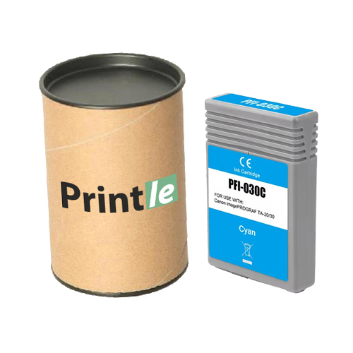 Canon PFI-030C (3490C001) mėlyna/cyan 55ml (Printle) PFI030C (su mikroschema)