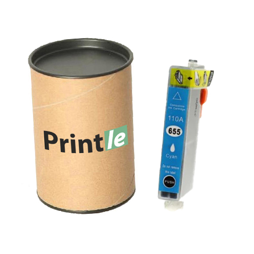 HP 655 (CZ110AE) kasetė žydra/cyan 14.2ml (Printle)  (su mikroschema)