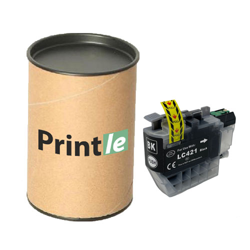 Brother LC-421XLBK kasetė black/juoda 12.5ml (Printle) LC421XL (su mikroschema)