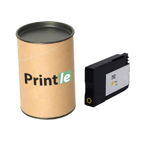 HP 712 (3ED69A) kasetė geltona/yellow 29ml (Printle)  (su mikroschema)