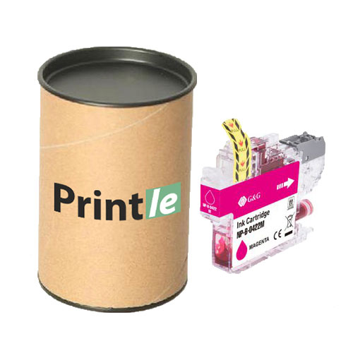 Brother LC-422M kasetė magenta/raudona 10ml (Printle) LC422M (su mikroschema)