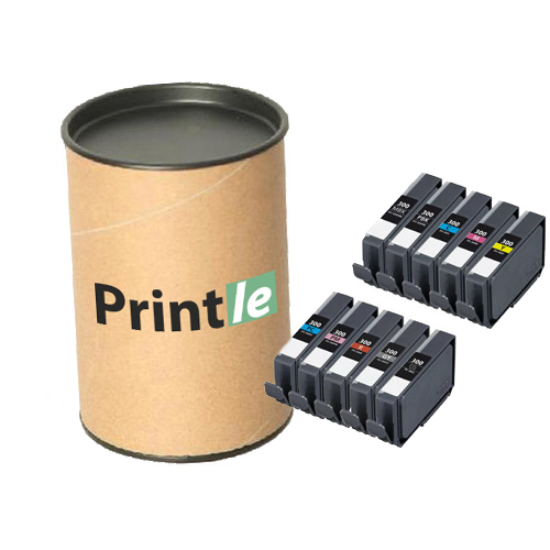 Canon PFI-300 kasečių rinkinys 10 x 14ml (Printle) PFI300 (su mikroschema)