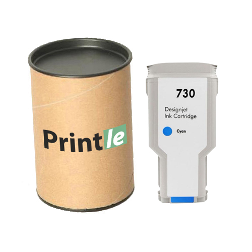 HP 730 (P2V68A) kasetė žydra 300ml (Printle)  (su mikroschema)