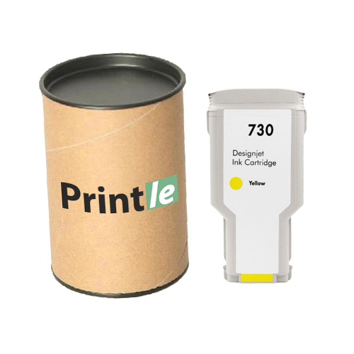 HP 730 (P2V70A) kasetė geltona 300ml (Printle)  (su mikroschema)