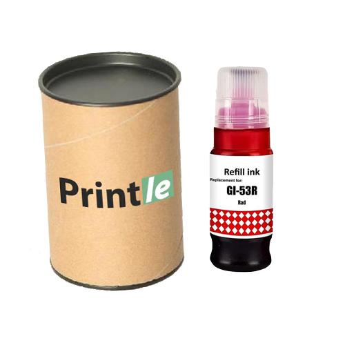Canon GI-53R (4717C001) raudona/red 60ml (Printle) GI53R (su mikroschema)
