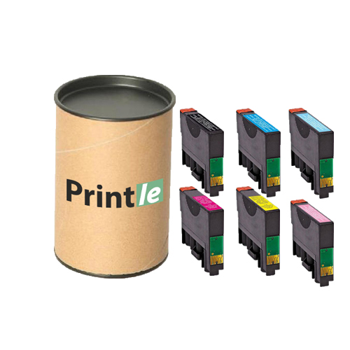 Epson T080 kasečių rinkinys c/m/y/bk/lc/lm (Printle)  (su mikroschema)