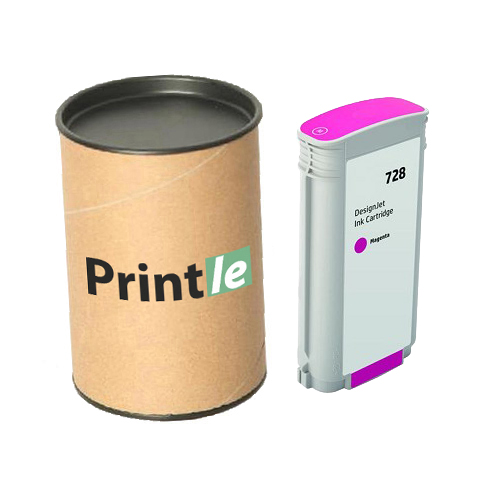 HP 728 (F9J66A) kasetė raudona 130ml (Printle)  (su mikroschema)