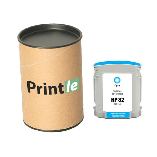 HP 82 (C4911A) kasetė žydra/cyan 72ml (Printle)  (su mikroschema)