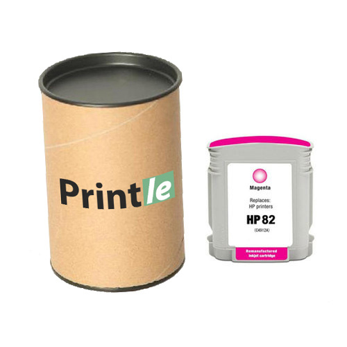 HP 82 (C4912A) kasetė raudona/magenta 72ml (Printle) (su mikroschema)