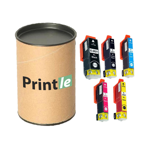 Epson T26XL kasečių rinkinys c/m/y/bk/pbk (Printle)  (su mikroschema)