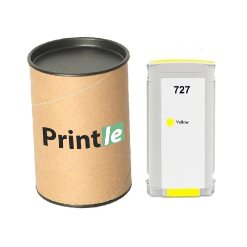 HP 727 (B3P21A) kasetė geltona 130ml (Printle)  (su mikroschema)