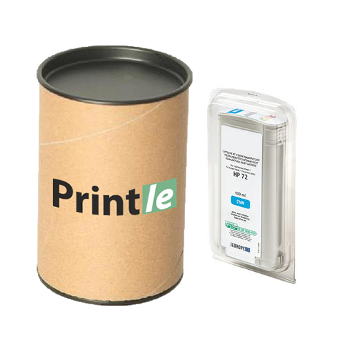 HP 72 (C9371A) kasetė cyan/žydra 130ml (Printle) (su mikroschema)