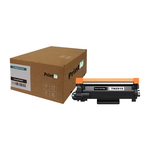Brother TN-2510 kasetė juoda/black 1200psl (Printle) TN2510 (su mikroschema)