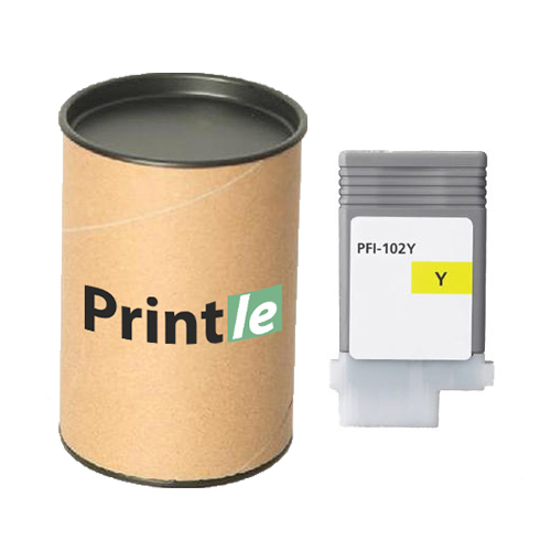 Canon PFI-102Y (0898B001) kasetė yellow/geltona 130ml (Printle) PFI102Y (su mikroschema)