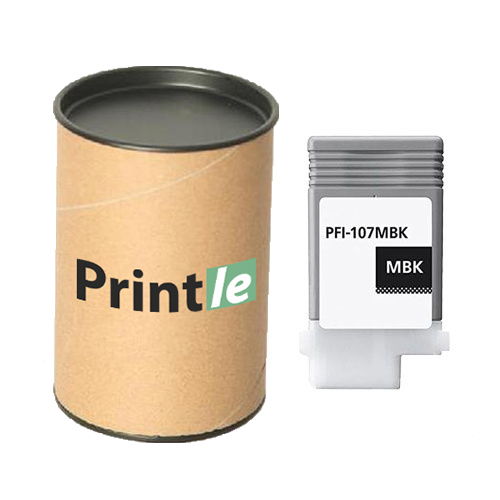 Canon PFI-107MBK (6704B001) kasetė matte black/matinė juoda 130ml (Printle) PFI107MBK (su mikroschema)