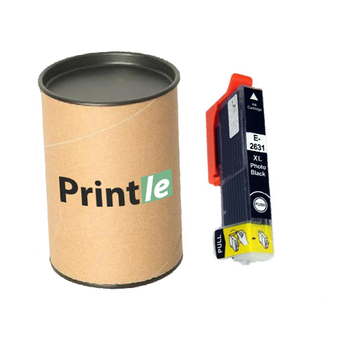 Epson T26XL (C13T26314012) kasetė photo juoda/black 500p (Printle)  (su mikroschema)