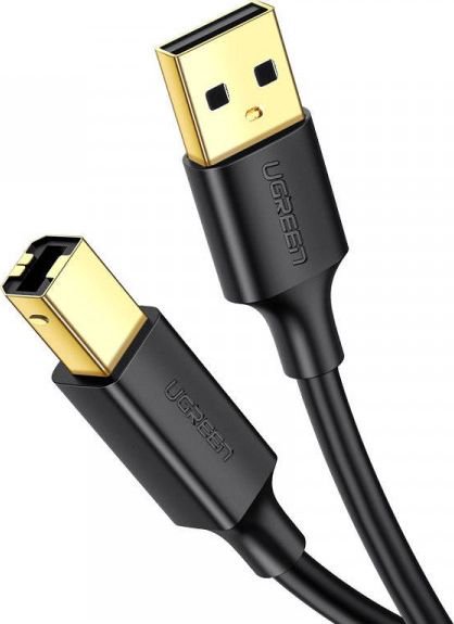 Ugreen USB 2.0 A-B cable UGREEN US135 for printer, gold plated, 5m (black) (10352) - 023772