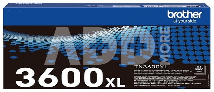 Brother TN-3600XL Genuine High Yield Toner Cartridge, Black
