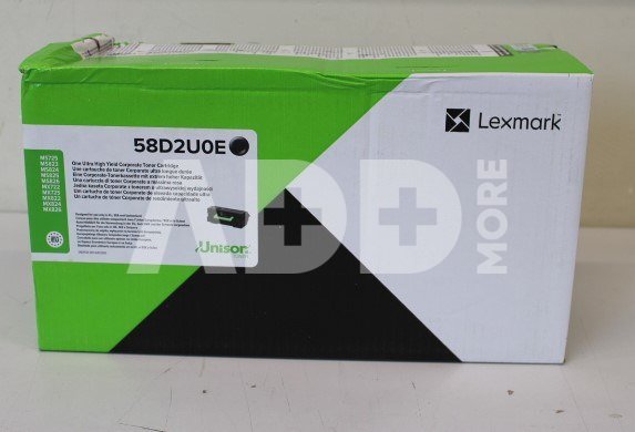 SALE OUT. Lexmark 58D2U0E Black Ultra High Yield Corporate Toner Cartridge, DAMAGED PACKAKING | 58D2U0E | Toner cartridge | Black | DAMAGED PACKAKING