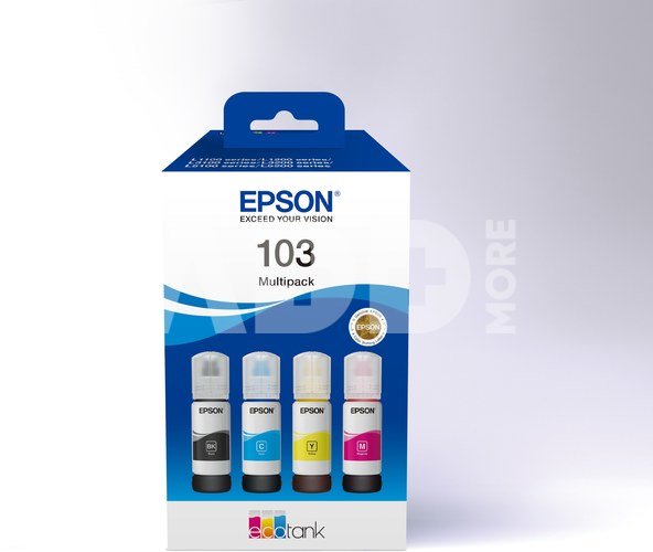 Epson 103 EcoTank Ink Cartridge, Black, Cyan, Magenta, Yellow, Multipack 4-colours