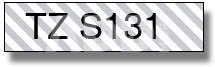 Brother TZe-S131, Strong 12mm black on clear flexible tape