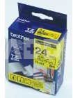 Brother TZ-E651, 24mm, black on yellow, adhesive, p-touch tape