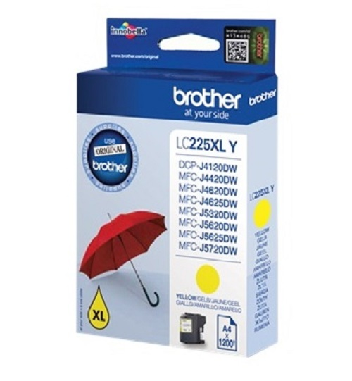 Rašalo kasetė Brother LC225XLY, Yellow