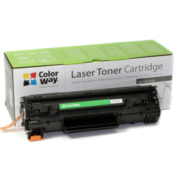 Toneris ColorWay, Black, HP CE285A (85A); Canon 725