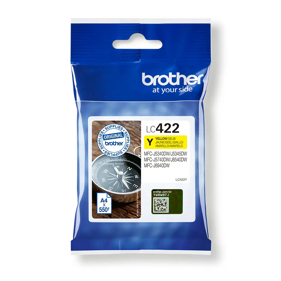 Rašalo kasetė Brother LC422Y Ink Cartridge, Yellow