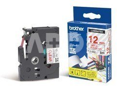 Brother TZ-E132 12mm Red on Clear P-Touch Label