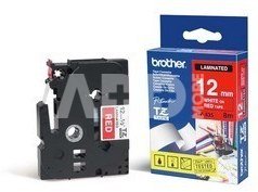 Brother TZ-E435, 12mm white on red, p-touch tape