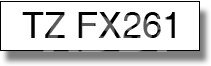 Brother TZ-EFX261, 36mm black on white flexible tape