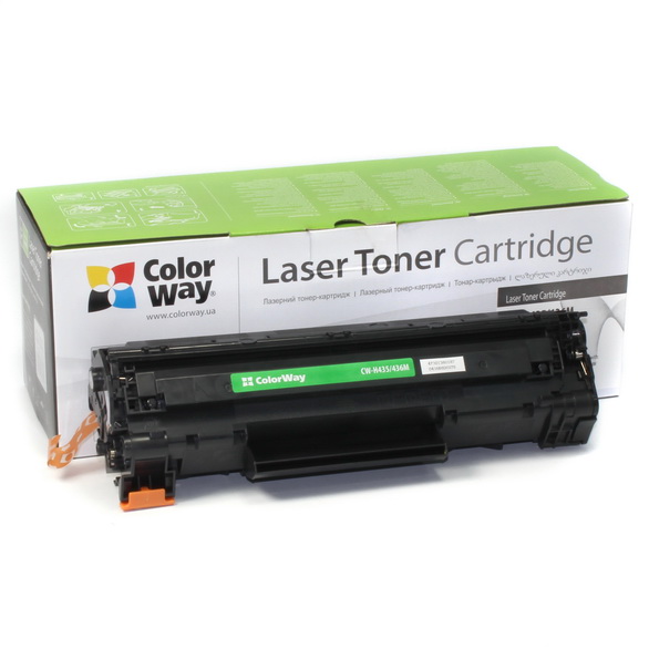 Toneris ColorWay Econom, Black, HP CB435A/CB436A/CE285A; Canon 712/713/725