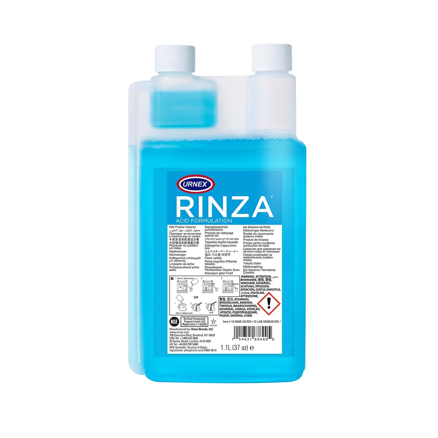 Urnex Rinza Acid Formulation valymo skystis, 1,1 L