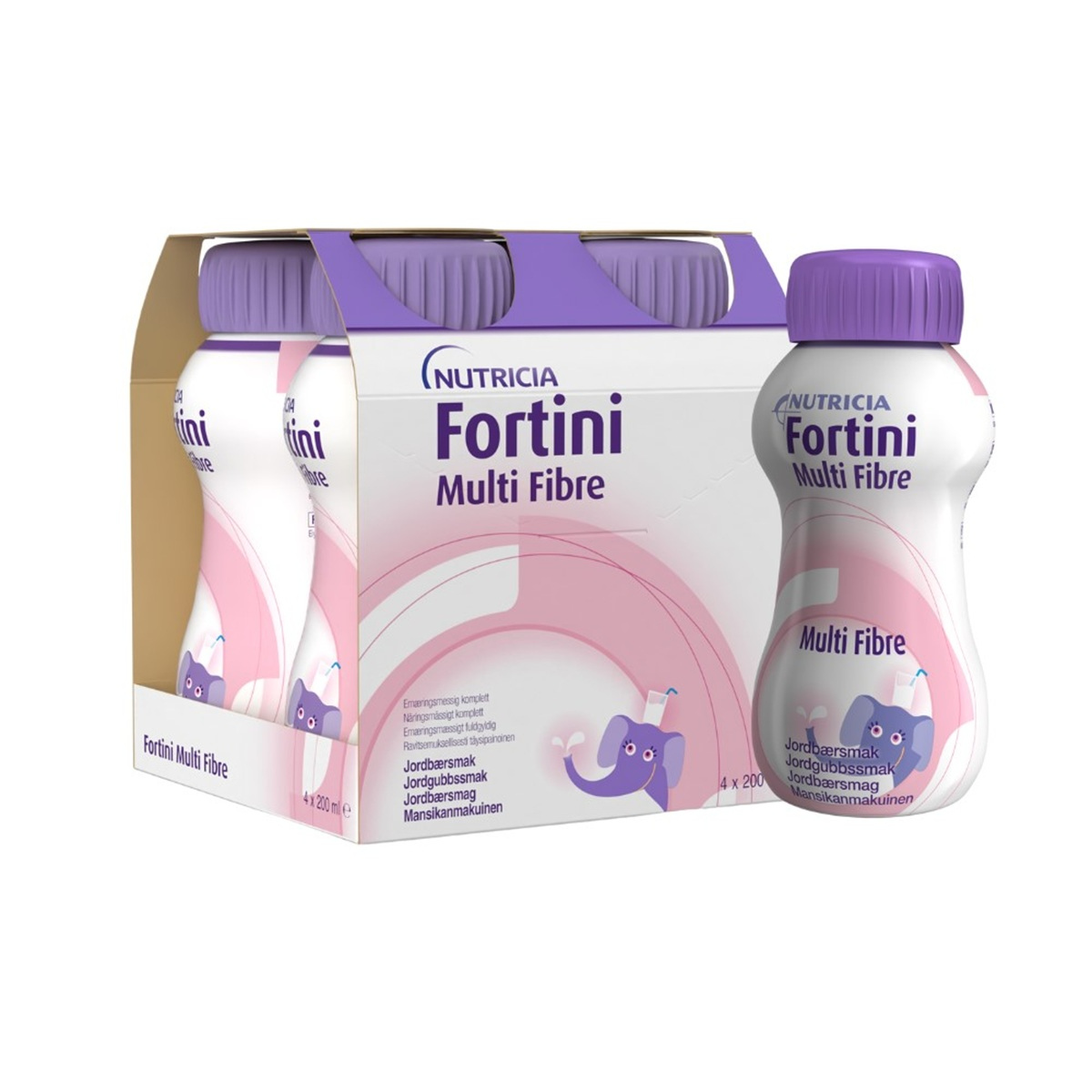 Fortini Multi Fibre braškių skonio 4x200ml (Nutricia)