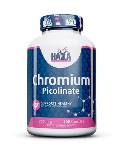 Haya Labs Chromium Picolinate (Chromo pikolinatas) 100 kaps.