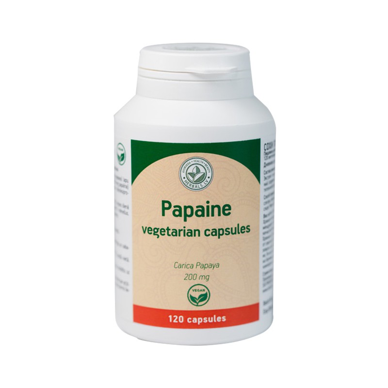 Maisto papildas PAPAINE Herbals, 120 vnt., 500 mg.