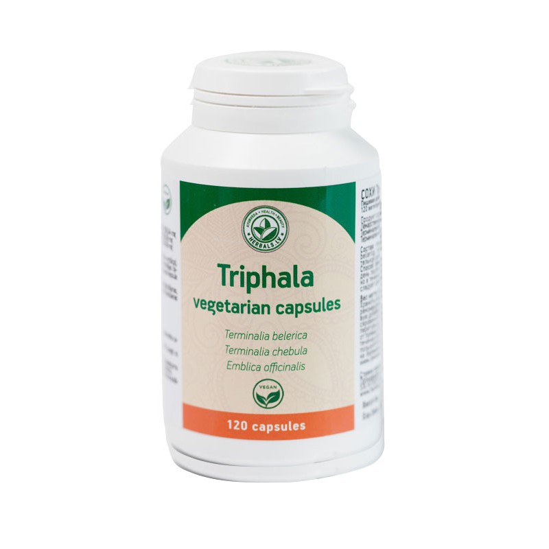 Maisto papildas Triphala, Herbals 500mg, 120 vnt.