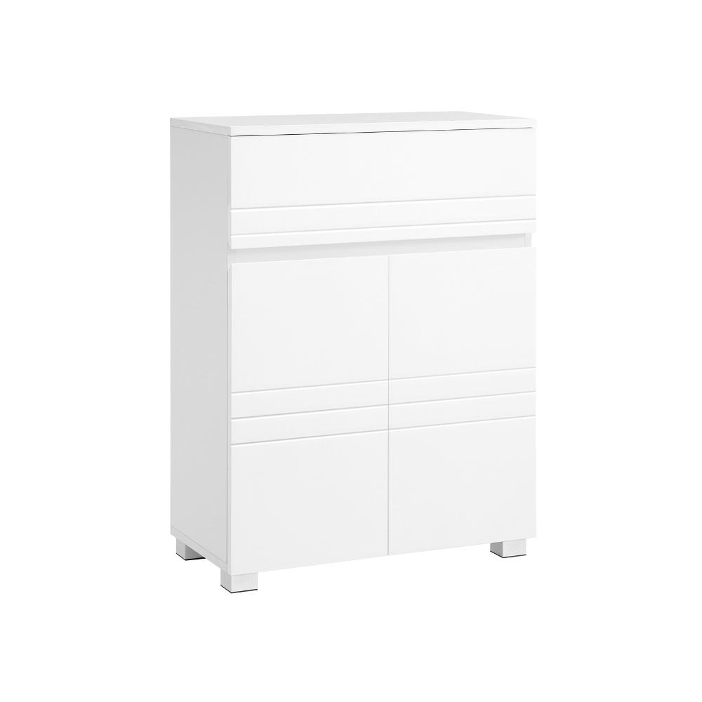 Baltos spalvos pastatoma vonios spintelė 80cm