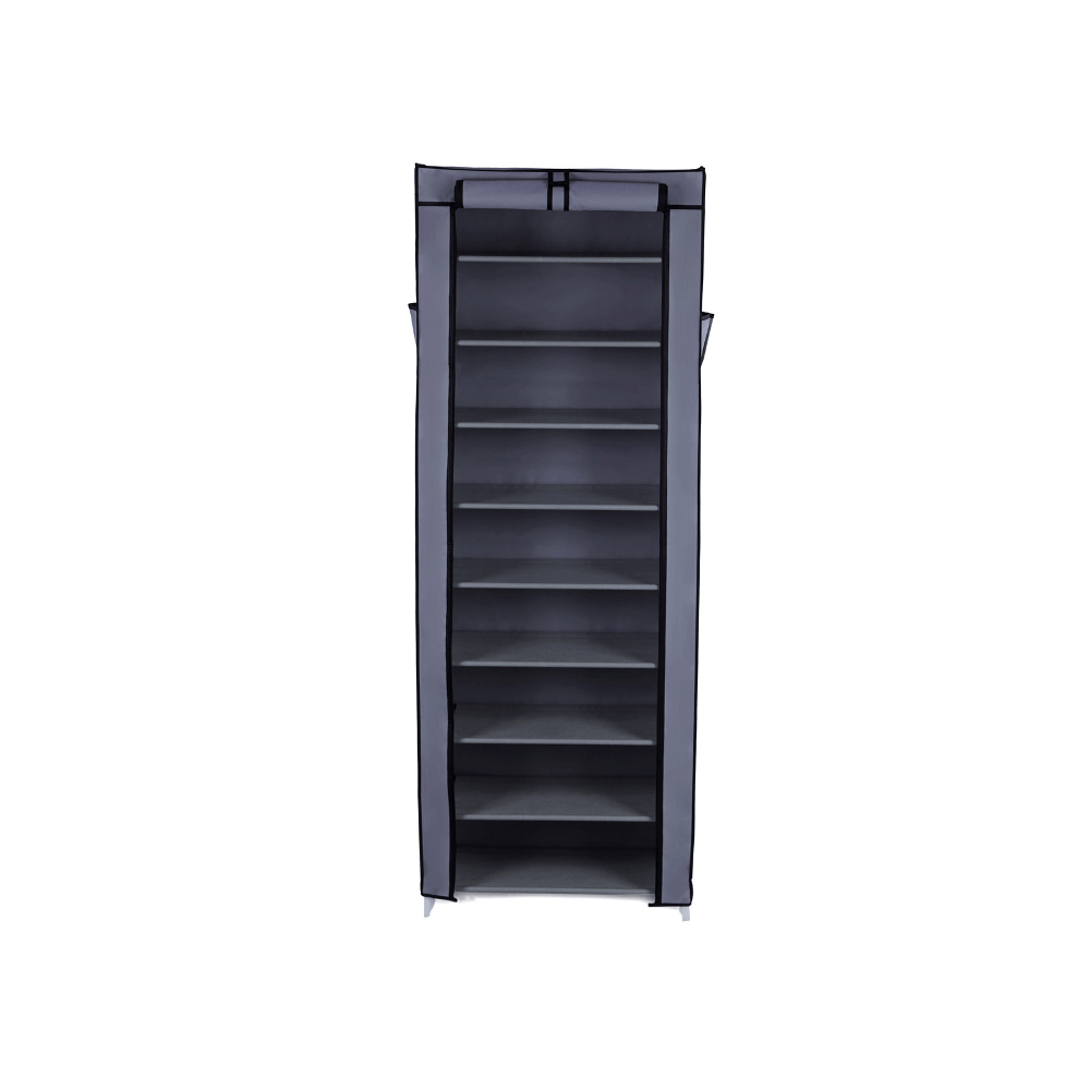 Pilka batų lentyna iš vilnos audinio 58 cm